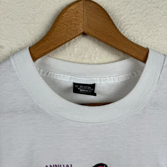 Vintage James Dean Shirt Size XL White Single Stitch Memorial Rod Run 1990 USA - Picture 2 of 9